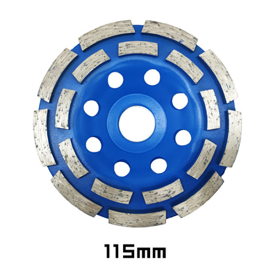 Roda de moedura dobro concreta do copo da fileira do azul 115mm do granito 4,5 polegadas
